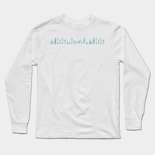 Boho Cactus Collection Long Sleeve T-Shirt by melomania